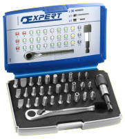 Expert by Facom bits 1/4" bithouder en ratelset | 32-stuks | E131702 - E131702