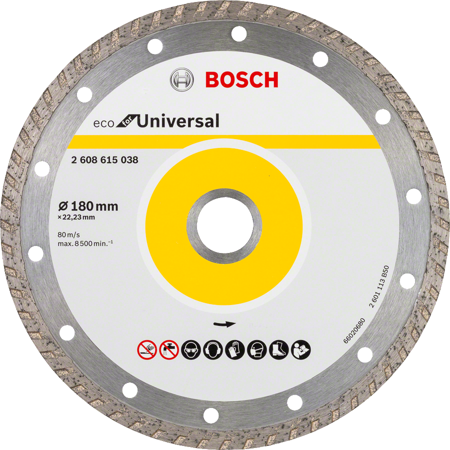 Bosch Accessoires Diamantschijf Universal Turbo Bosch Line 180 x 22, 23 x 2,6 x 7 10x - 2608615047