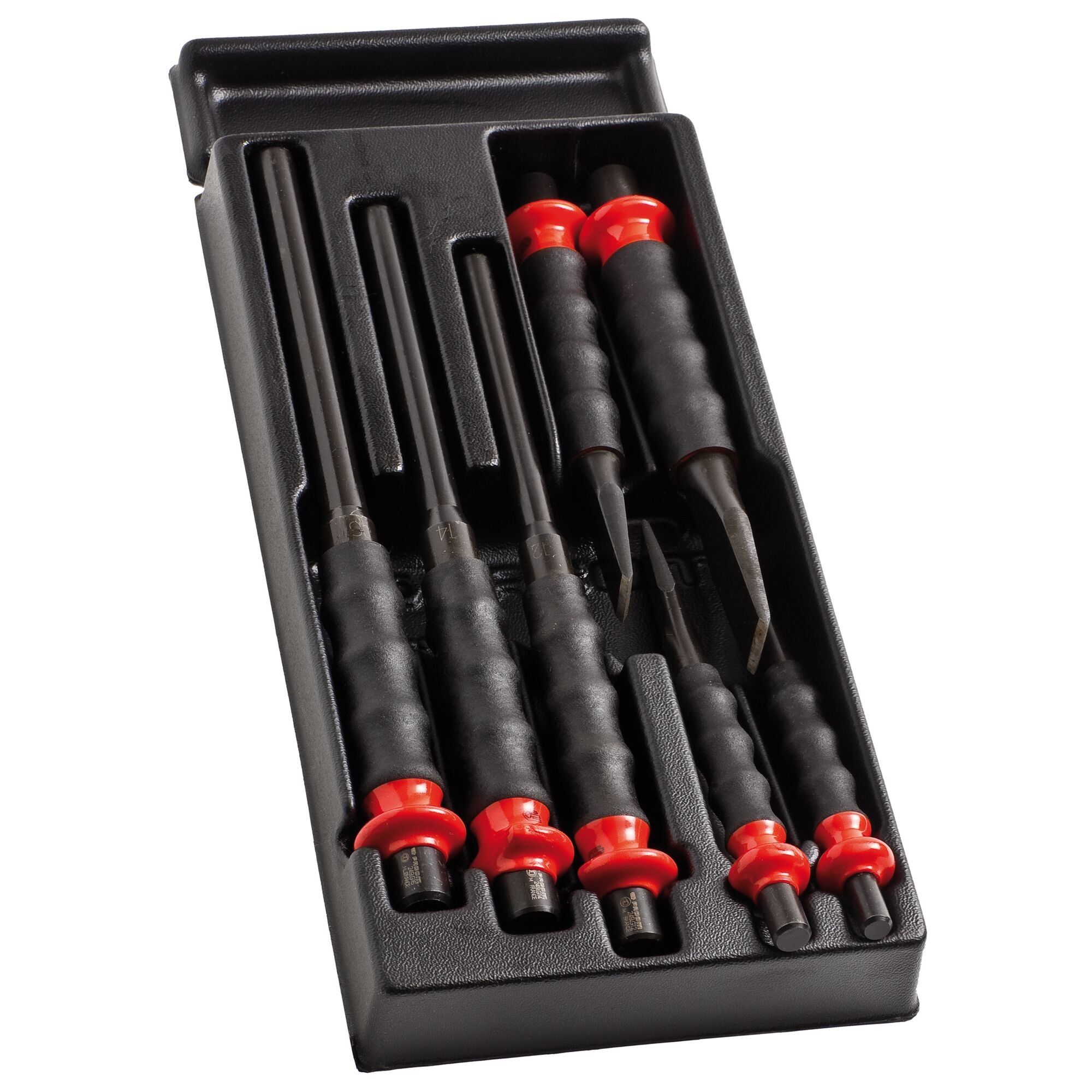 Facom Module Beklede Doorslagen - Koudbeitels - Ritsbeitels | 7-delige Set - MOD.CG1
