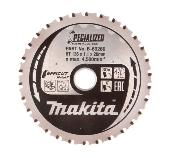 Makita Zaagblad Efficut | 136x20x1,1 | 45T | 0g