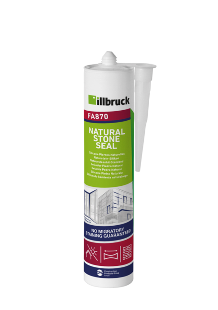 Illbruck FA870 Natuursteenkit Glanzend grijs 310ml koker - FA870378753