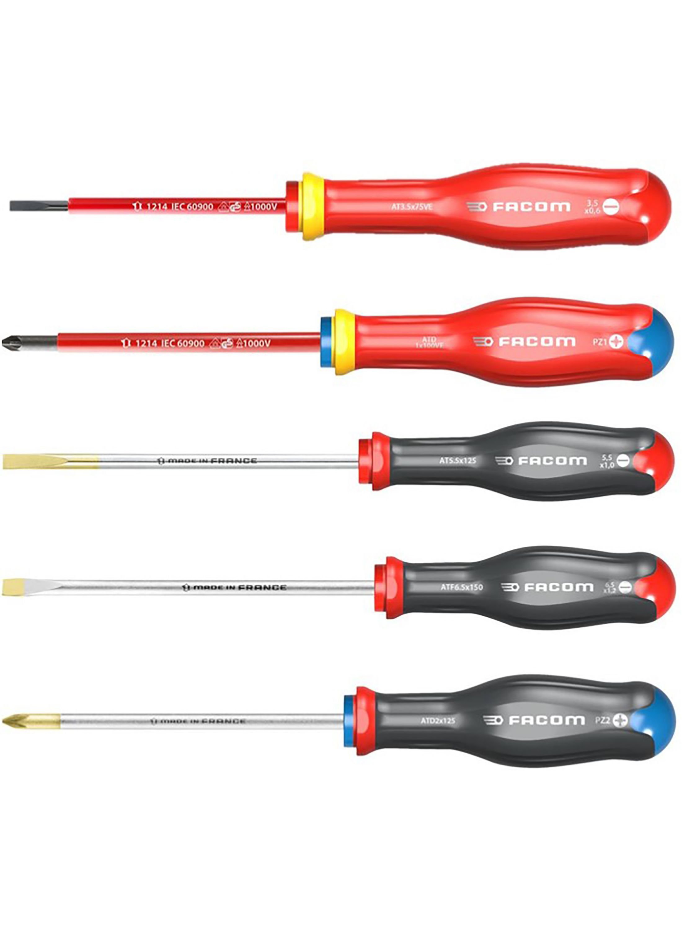 Facom AT.J5VEPB | SCHROEVENDRAAIERSET | PROTWIST | 5-DELIG | 1000V - AT.J5VEPB