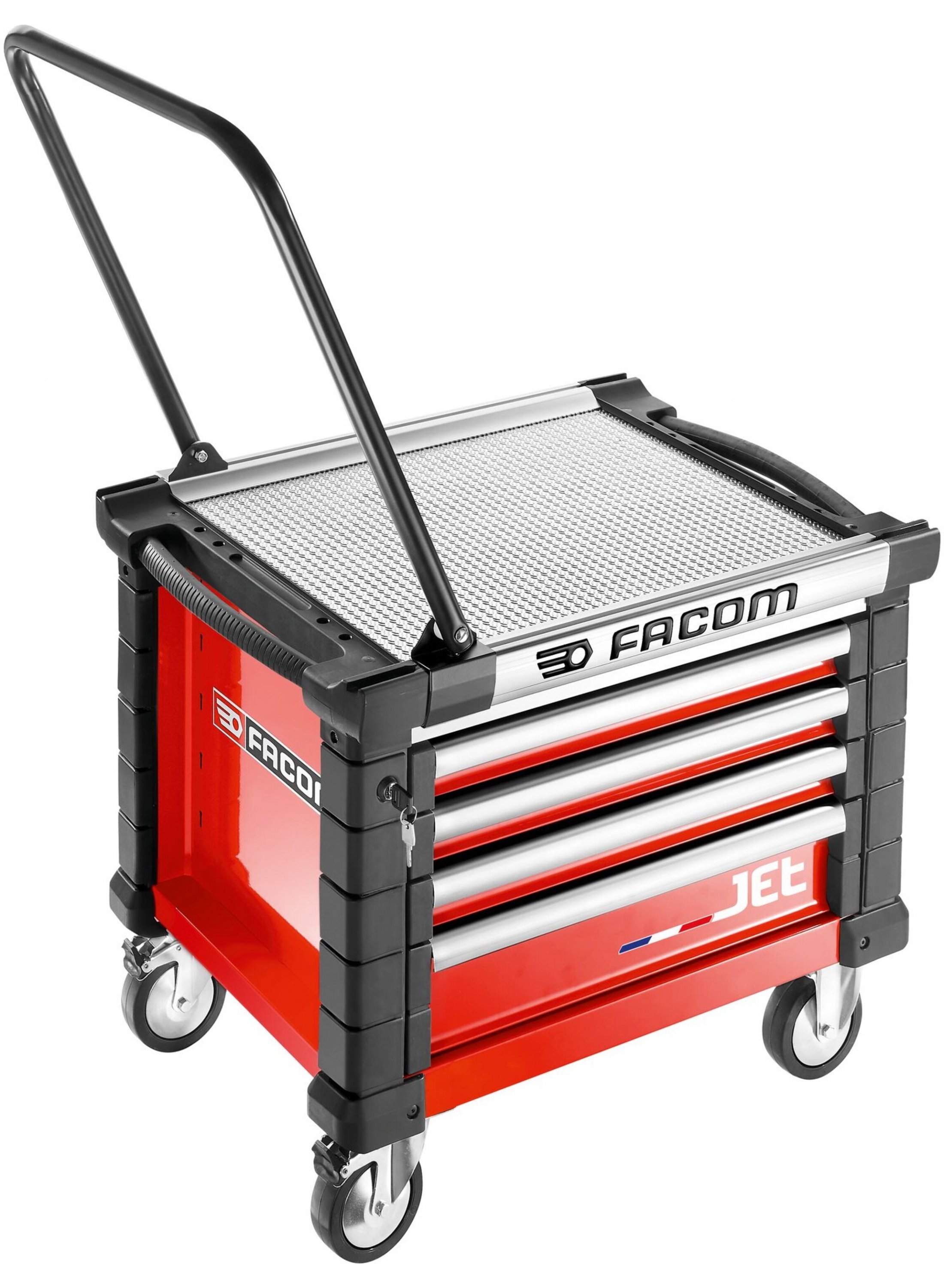 Facom Jet Gereedschapswagen 4 Laden M3 Laag Rood - JET.CR4M3A - JET.CR4M3A