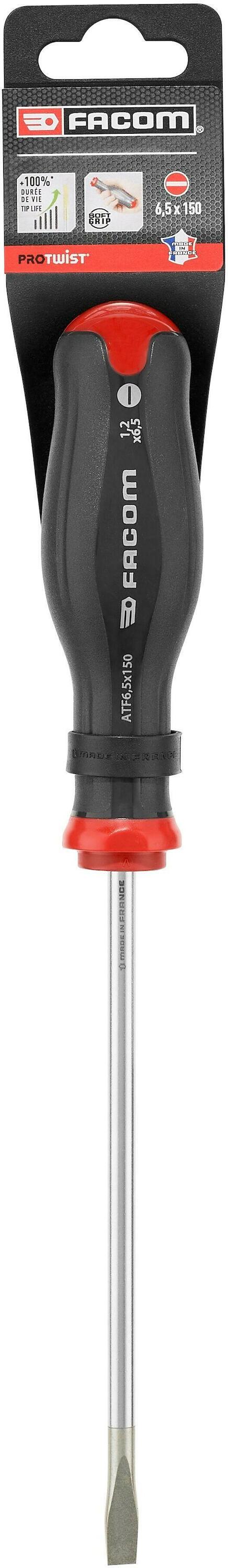 Facom ATF - Protwist® Schroevendraaier voor Sleufschroeven - Gesmeed Bled | 6,5 x 150 mm - ATF6.5X150PB