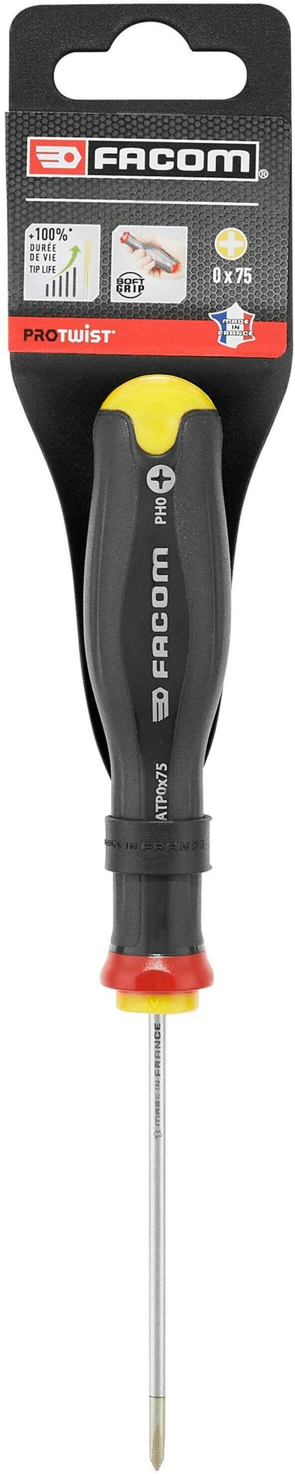 Facom AN - Protwist® Screwdrivers for Phillips® Screws - Round Blades | 75 mm - ATP0X75PB