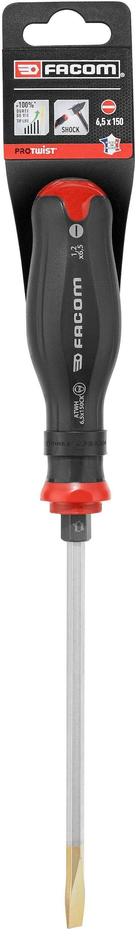 Facom ATWH.CK - Protwist® Shock Schroevendraaiers voor Sleufschroeven | 6,5 x 150 mm - ATWH6.5X150CKPB