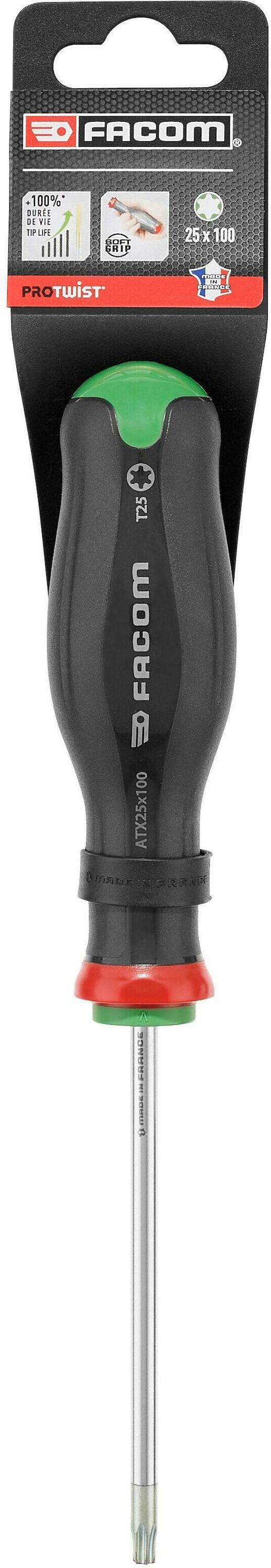 Facom ATX - Protwist® Schroevendraaiers voor Torx® Schroeven | 25 x 100 mm - ATX25X100PB