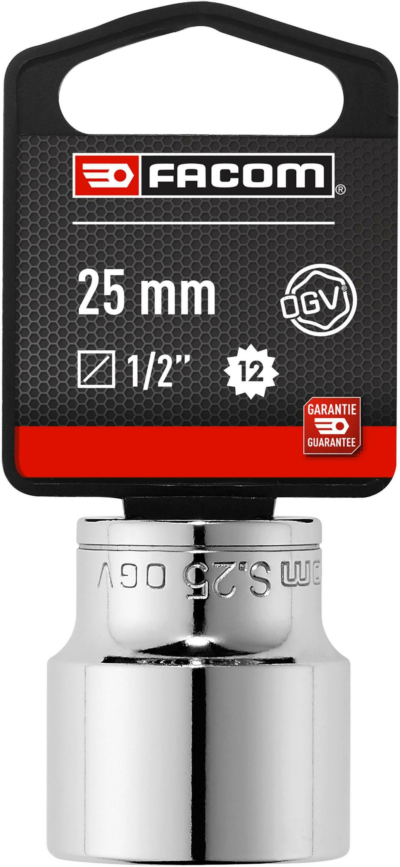 Facom S - Doppen | 1/2" 12-kant | Metrisch 25mm - S.25PB