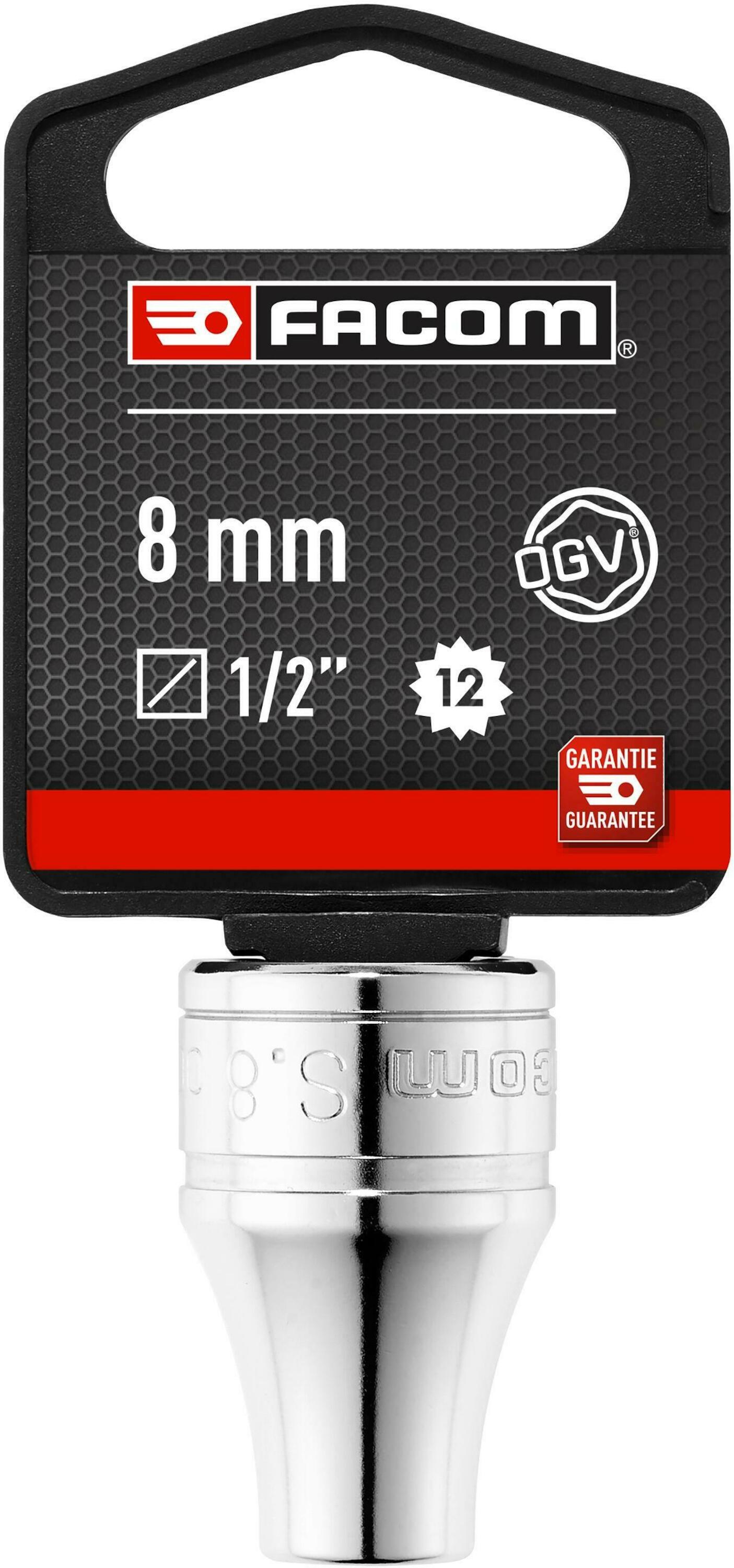 Facom S - Doppen | 1/2" 12-kant | Metrisch 8mm - S.8PB
