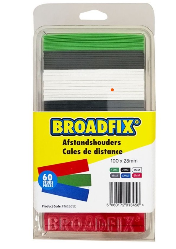 Boradfix 100x28mm Vlakke Vulplaatjes | 1-6mm | 60 stuks - FC16C60EC afbeelding