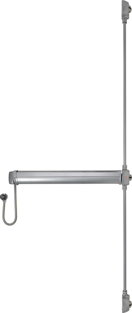 JPM FC-EA-31 JPM Elektromechanische paniekbalk Fluid Control - Uit- en Ingang | type: C | 3 punts: lateraal | kruk | kleur: aluminium | lengte: 1165