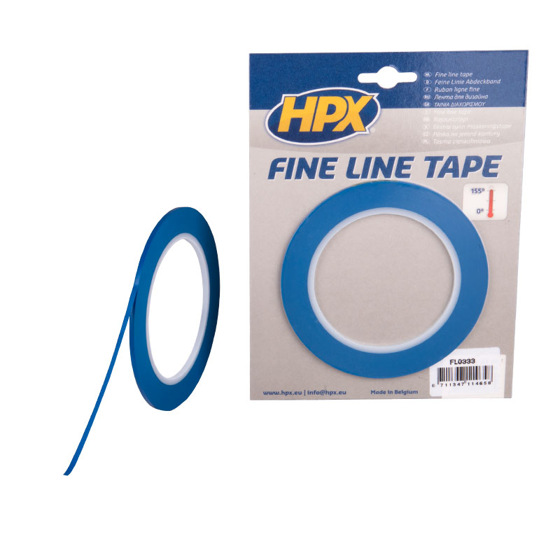 HPX Fine line tape (lineerband) | Blauw | 3mm x 33m - FL0333 | 40 stuks FL0333