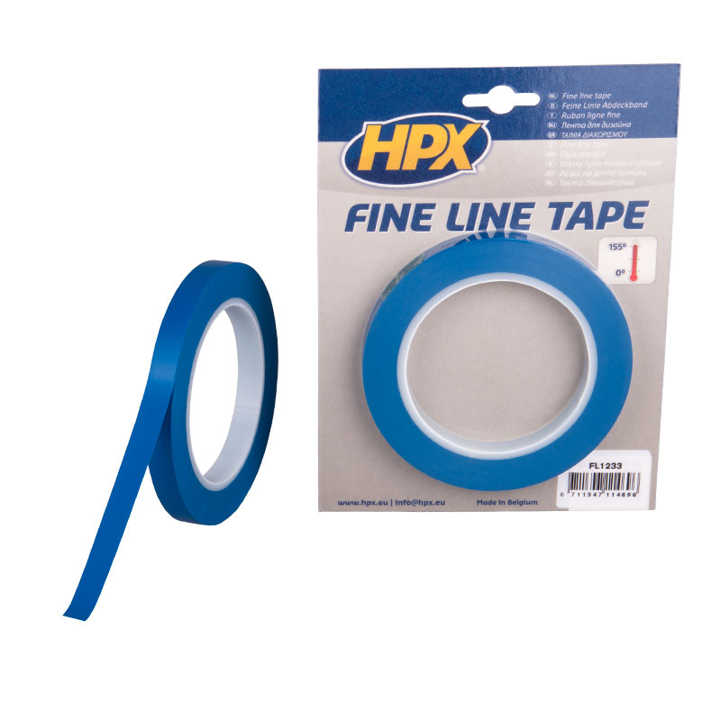 HPX Fine line tape (lineerband) | Blauw | 12mm x 33m - FL1233 | 20 stuks FL1233