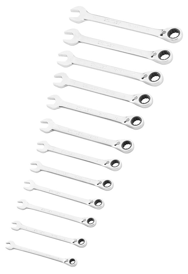 Stanley handgereedschap FATMAX Ringsteeksleutelset met Ratel - 12 delig - FMMT82849-0 - FMMT82849-0
