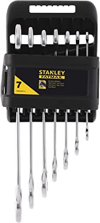 Stanley handgereedschap FMMT82900-0 FatMax ringsteeksleutelset met ratel stubby | 7 delig - FMMT82901-0