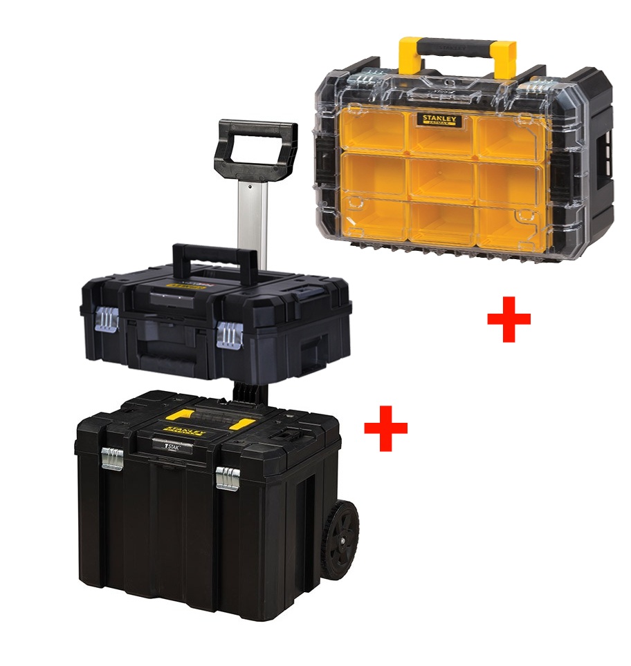 Stanley Koffers FMST1-80101 FatMax Tstak Opbergsysteem Bonuspack 3-in-1 - FMST1-80101