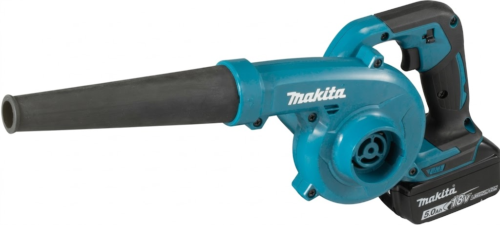 Makita DUB185RT | 18 V Accu Blazer 5,0 Ah accu (1 st), snellader, in doos