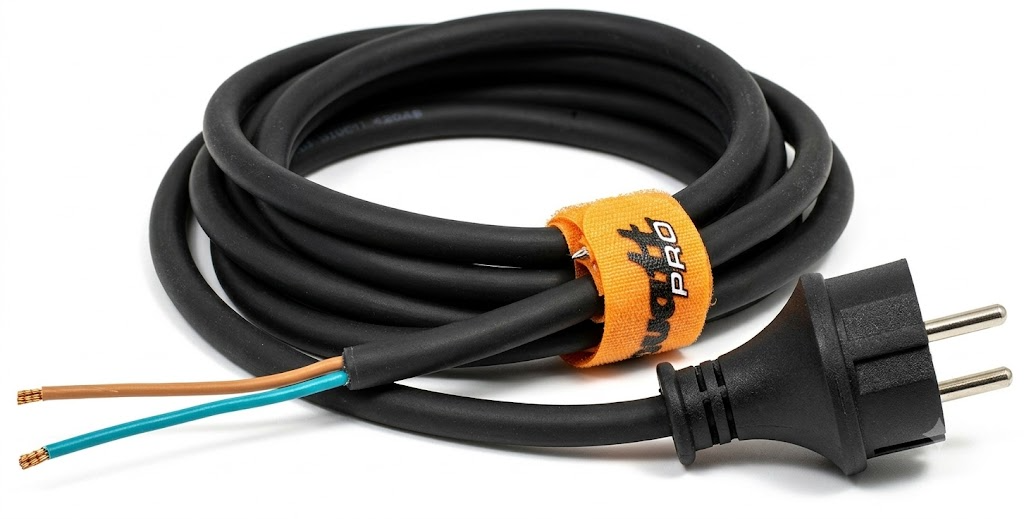 QwattPro Aansluitsnoer klas.II 5m 2X1,0 H07RN-F IP44/10A - 2510030 - 2510030