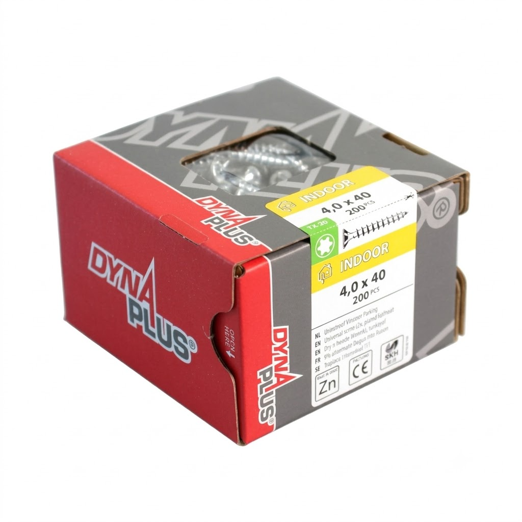 Dynaplus Unischroef/Spaanplaatschroef VZ (Verzinkt) Pk (Platkop) Torx TX15 3.5X30 | 200 stuks - 0281.01.17201