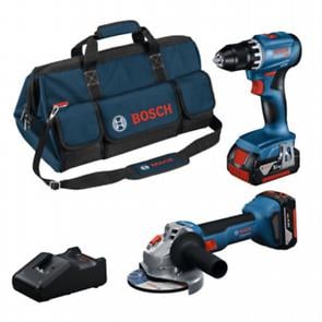 Bosch Blauw Combiset 18V-set met 2 machines | GSR + GWS + 2 x 4,0 Ah + GAL - 0615A5007N