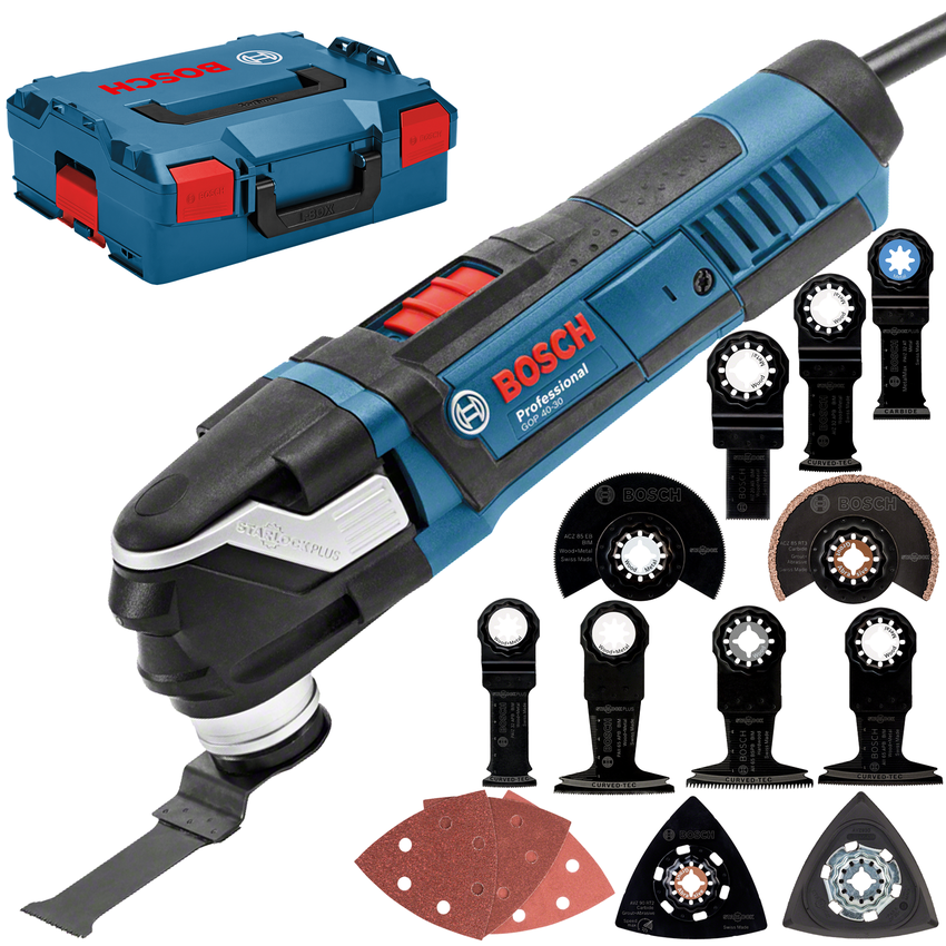 Bosch Blauw GOP 40-30 multitool 400W in L-BOXX + accessoires - 0601231001