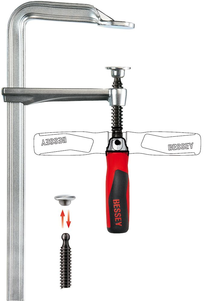 Bessey Lijmtang | geheel staal | 400/120 mm | klapgreep - GZ4012KG