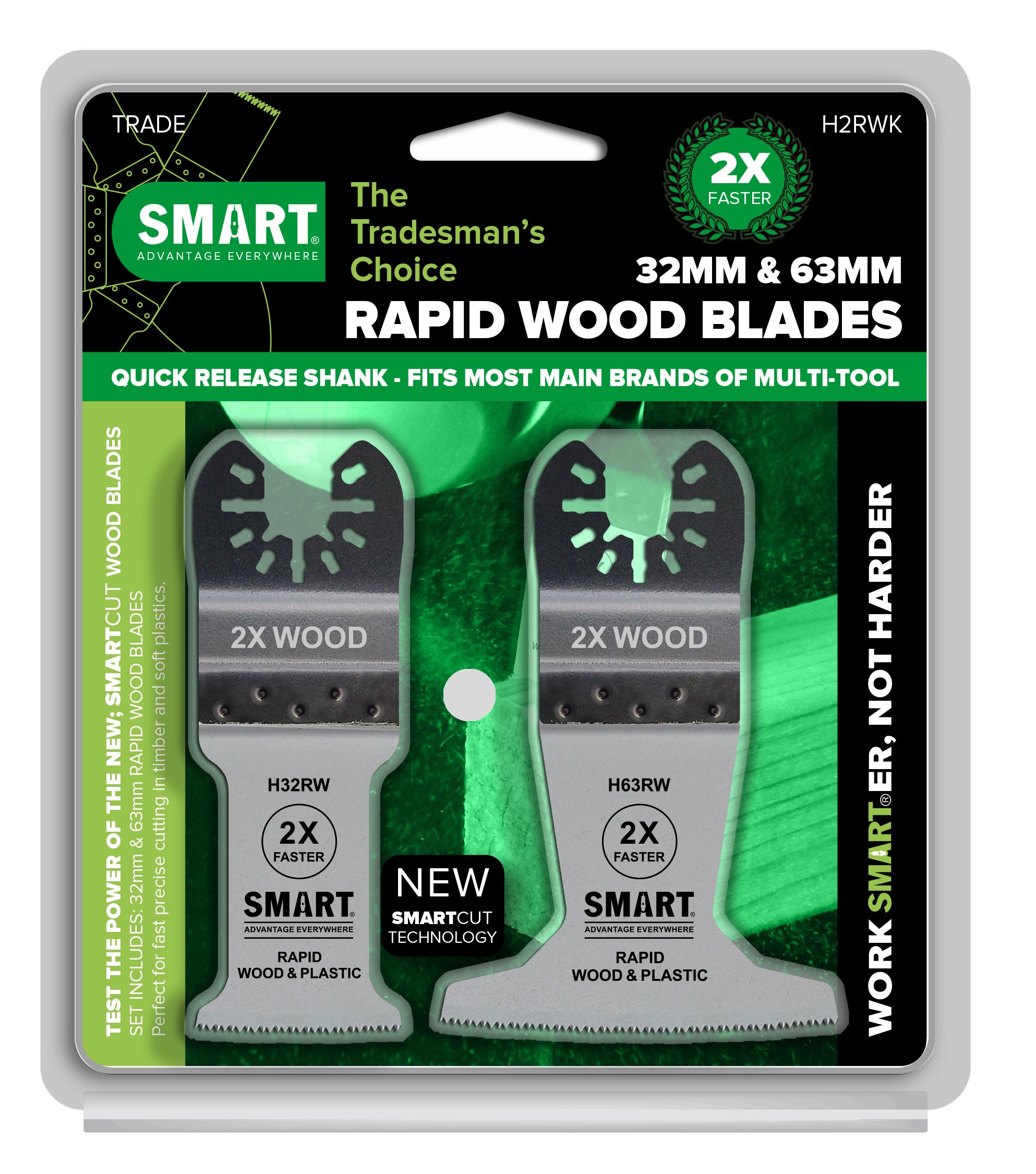 SMART UN TRA 2st Blad assorti snelsnij hout - H2RWK H2RWK