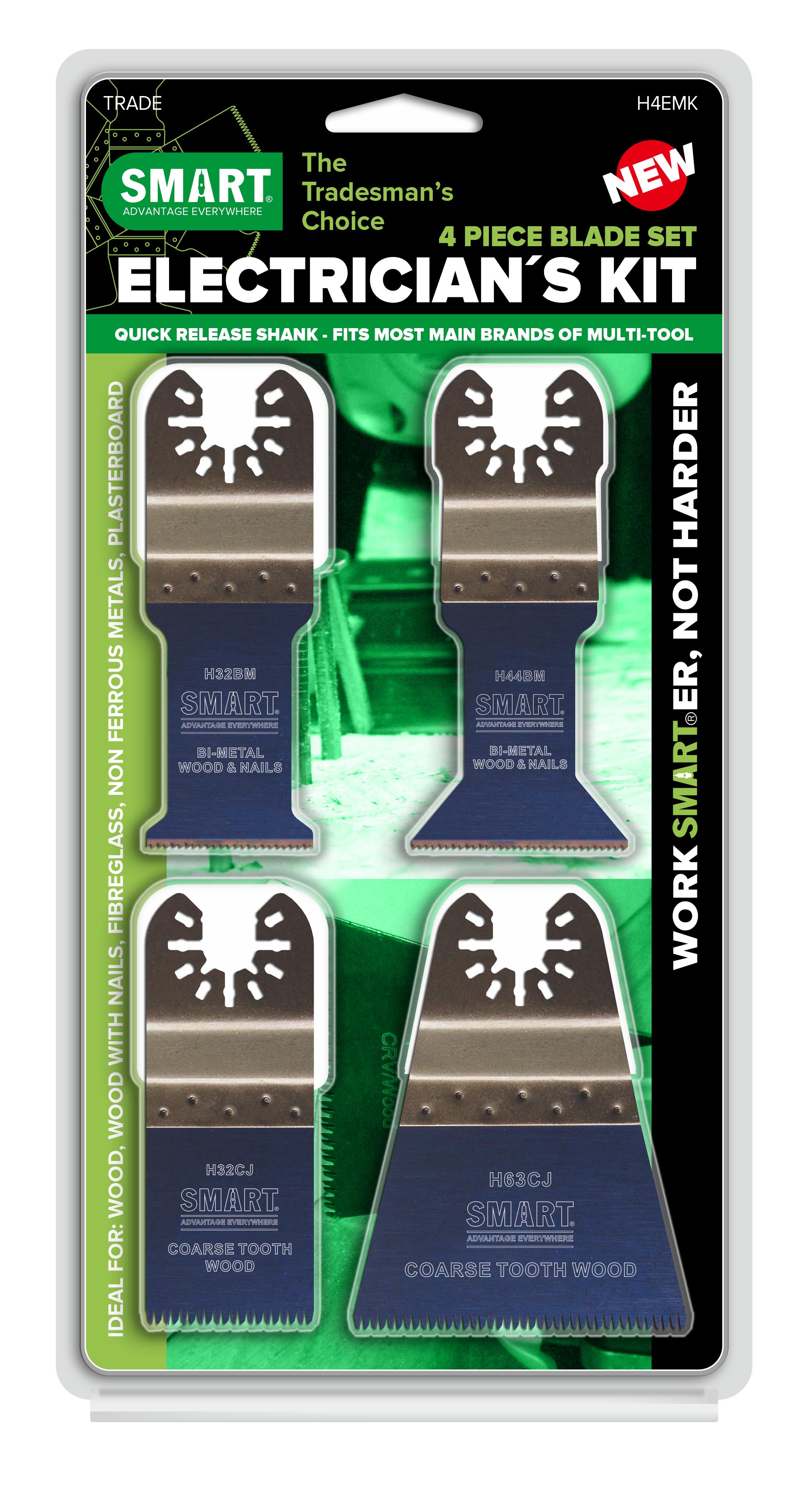 SMART UN TRA 4st Blad assorti elektricien - H4EMK H4EMK