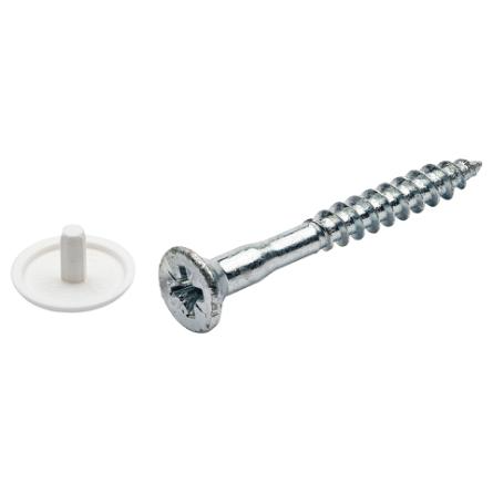 Homefix Kopboringschroef Vz Pk PZ2 Met Kap Wit 4.5X30 | 10 stuks 6701.20.42010