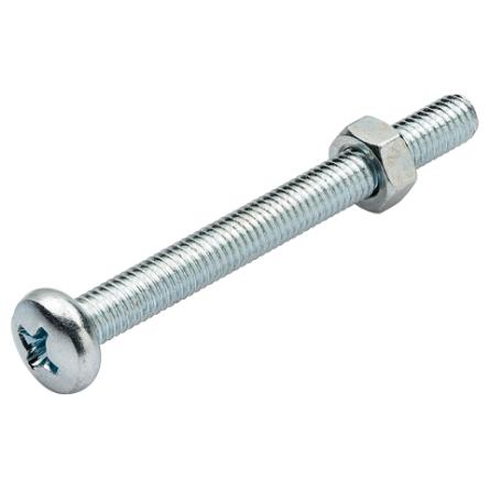 Homefix Metaalschroef Vz Ck PH2 + Moer M4X25 | 20 stuks 6701.50.10090