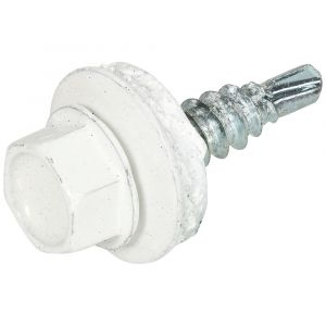 Homefix Profielplaatschroef Vz 6K Wit Ral9010 4.8X20 | 20 stuks 6701.21.30050