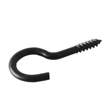 Homefix Schroefhaak Zwart 80Mm | 2 stuks - 6701.31.11030