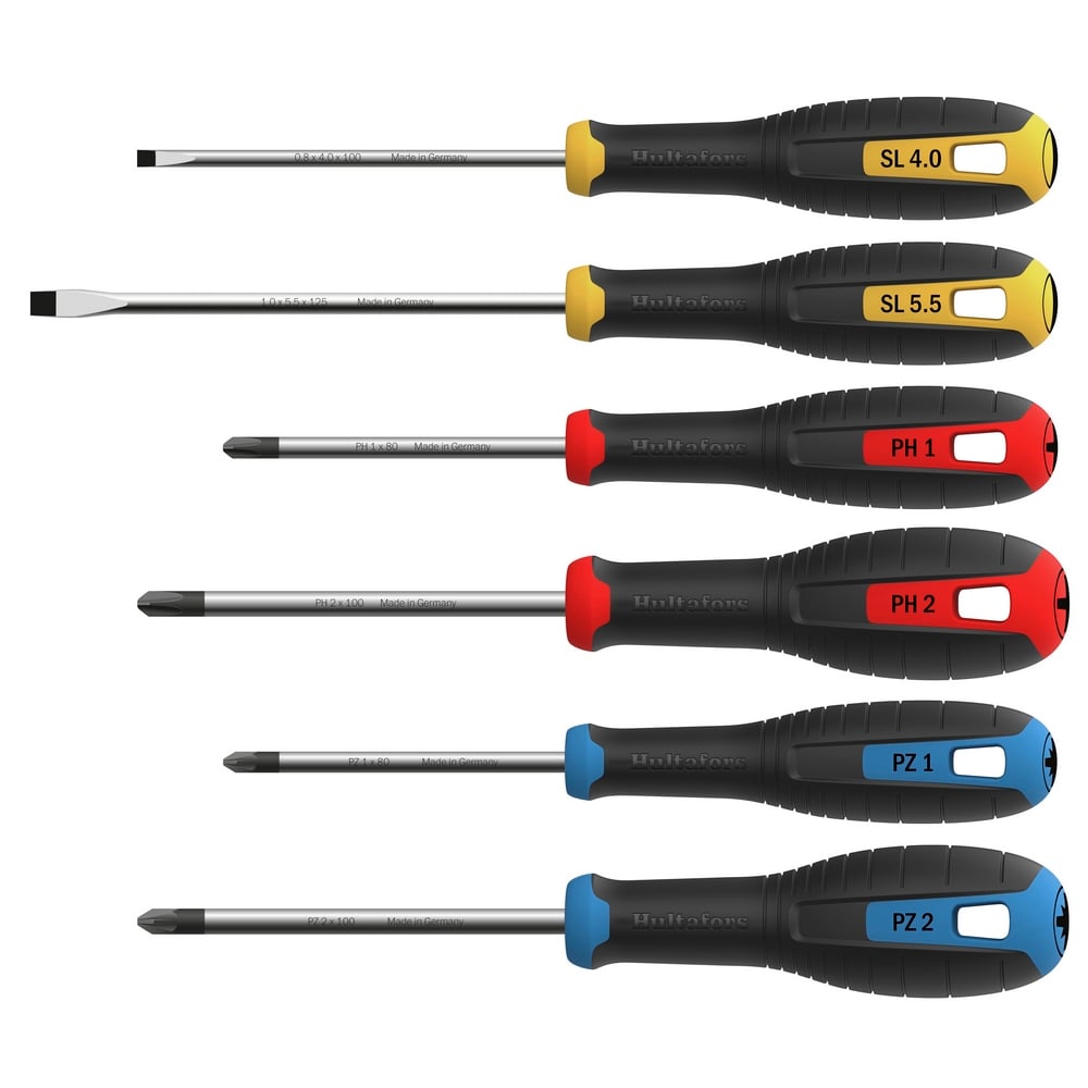Hultafors Schroevendraaierset PH en PZ en SL - HU444425 HU444425