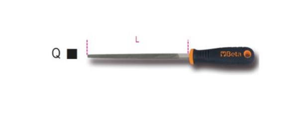 017190241 1719Bmd10/Q-Basterd Vijl, Vierkant 250 L mm