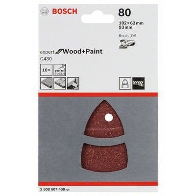 Bosch Accessoires 10-delige schuurbladset C430 K80 EFW - 2608607408