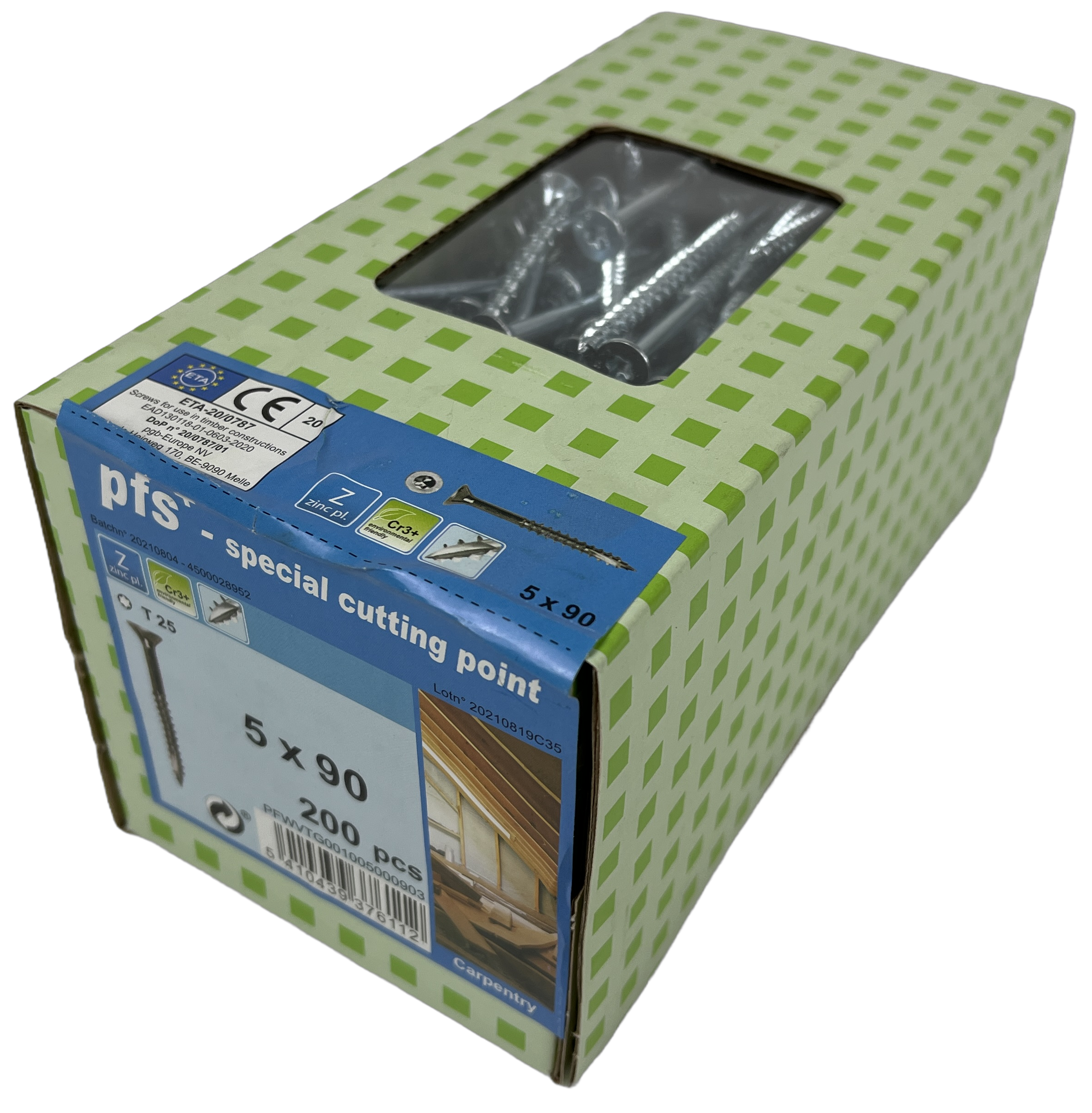 pgb-Europe PFS+ | Spaanplaatschroef PFS+ VZK-T Ø 5,0x90 Zn | 200 st - PFWVTG001005000903