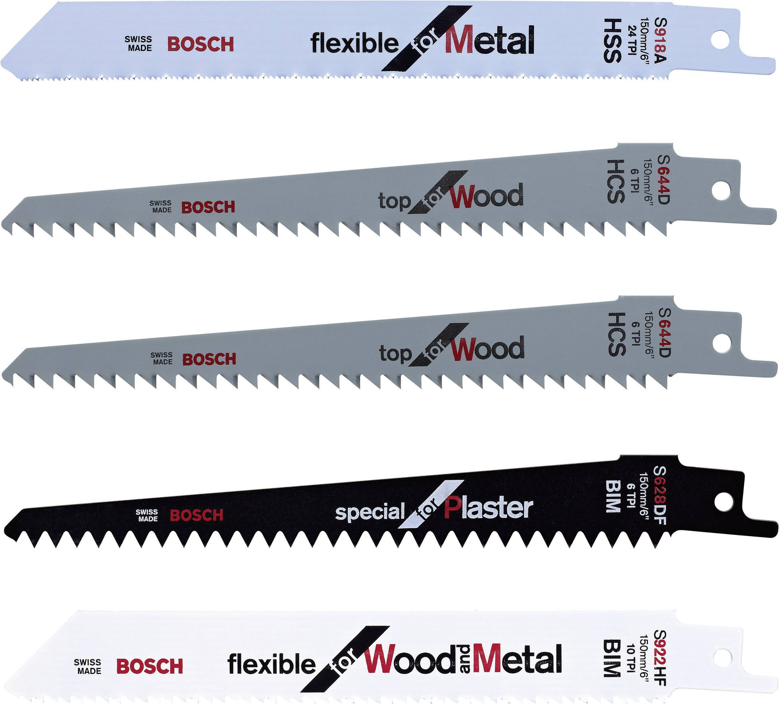 Bosch Accessoires Keo 5 delige reciprozaagbladenset - F016800307