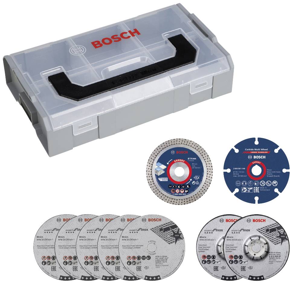Bosch Accessoires kit 76 mm voor haakse slijper in mini l-boxx 061599764G