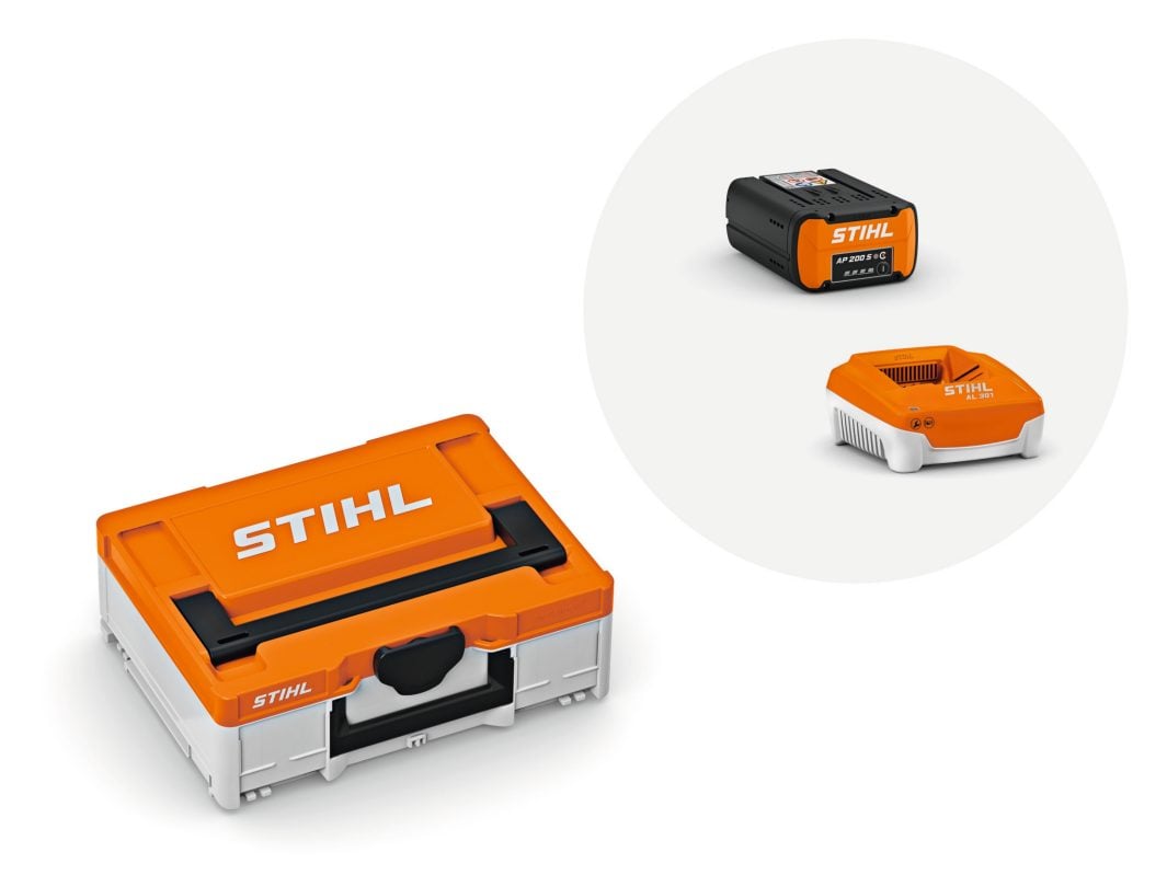 Stihl Power Box Basic met 2x AP 200 S accu&apos;s en 1x AL 301 Snellader 48502000042