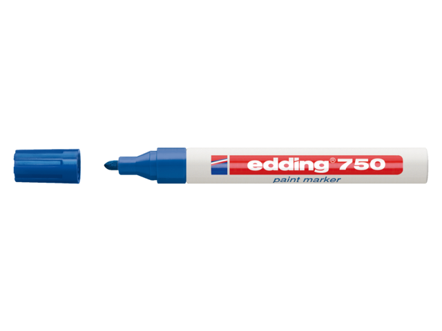 Edding Lakmarker | blauw | streepbreedte 2-4 mm ronde punt | 10 stuks - 4-750003 4-750003