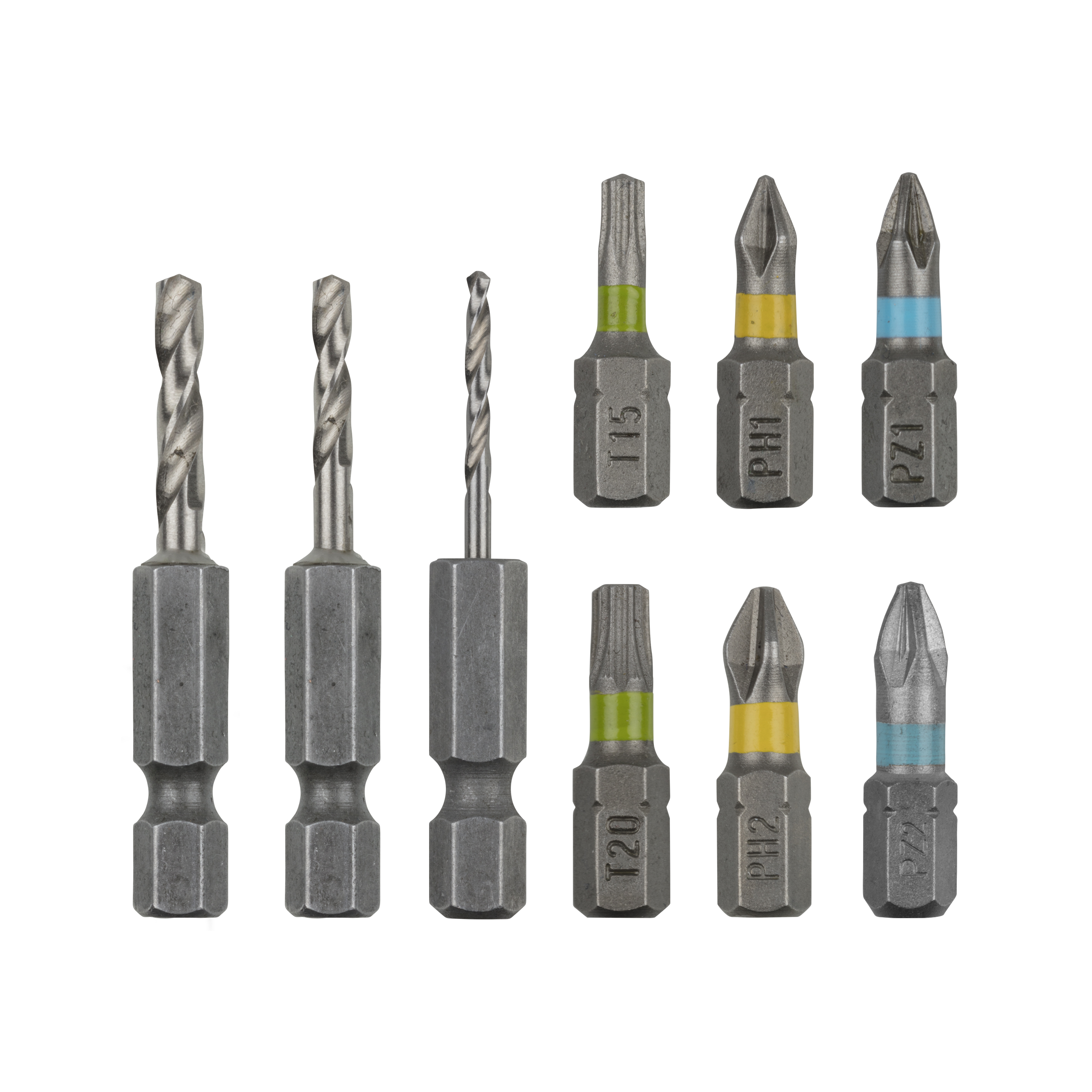 Wolfcraft Flipbit toebehorenset | Boren en schroeven | 9-delig | 1 set - 3083000