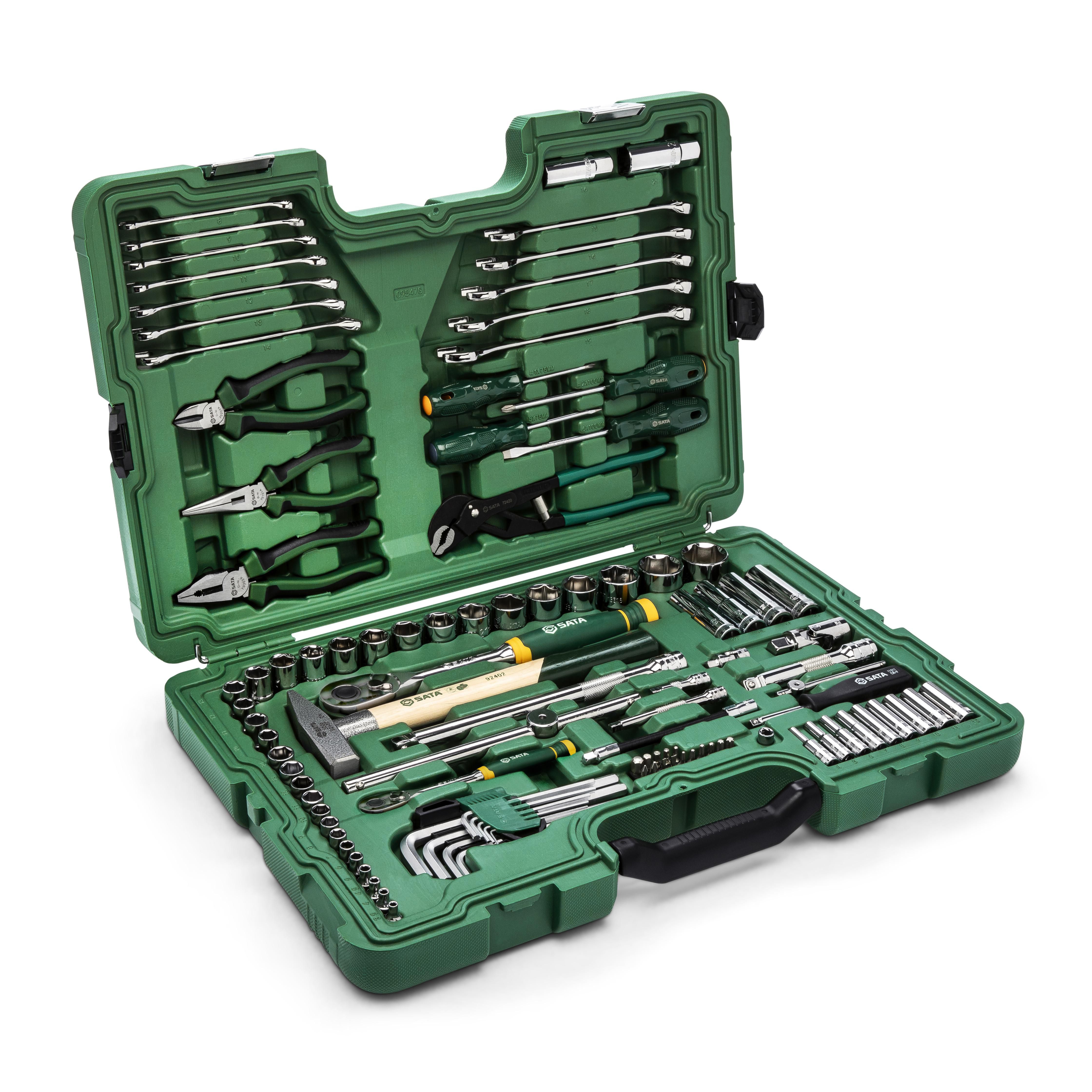 SATA Gereedschapskoffer 1 4i 1 2i gevuld 104-delig SAT09547G