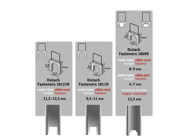Dutack Kabelniet 1825 Cnk 14mm blister/200 st. - 5011006
