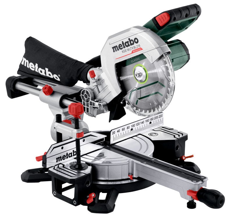 Metabo KGS 18 LTX BL 216 - 18 Volt accu-afkortzaag met trekfunctie | zonder accu&apos;s en lader - 614216850