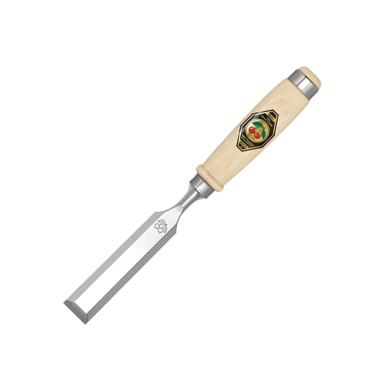 Kirschen Steekbeitel | snedeb. 26mm + 2 stalen klemgereedsch. | heft van wit beukenhout Ulm vorm | 1 stuk - 1001026 1001026