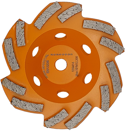 Spero Fijn dubbele snake diamant komslijpschijf | Ø125mm | beton | M14 | H=40mm TBV SPHS1001B-PR - ECW125M40
