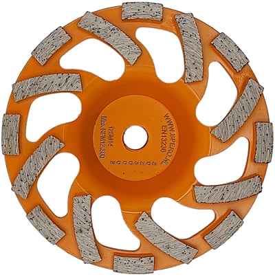 Spero Fijn epoxy diamant komslijpschijf | Ø125mm | epoxy, coating, lijm, beton | M14 | H=40mm | TBV SPHS1001B-PR - EPX125M40