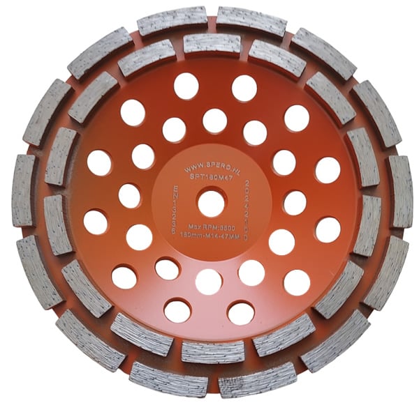 Spero Fijn turbo diamant komslijpschijf | Ø180mm | beton | M14 | H=47mm | TBV SPHS2001B-PR - SPT180M47