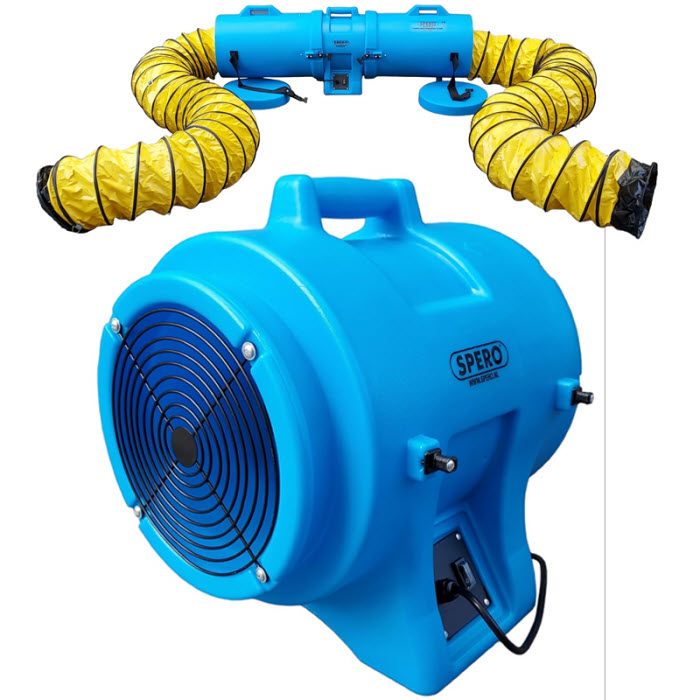 Spero Axiaal ventilator | 3900M3/H | dia:300mm | 750W excl. koker met 4.5mtr slang - SBL4001