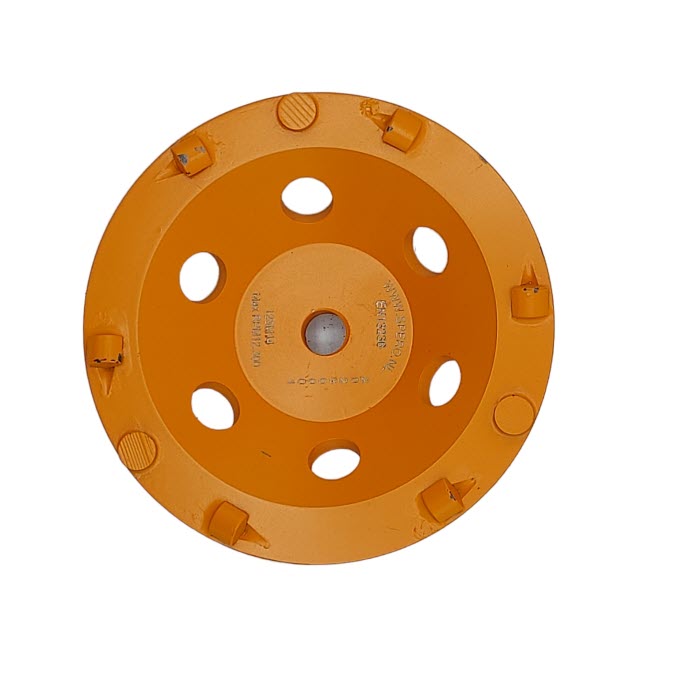Spero Extra grof 9 segment PKD komslijpschijf | Ø125mm | coating, lijm, asbest & bitumen, M14 H=40mm TBV SPHS1001B-PR - PKD125M40